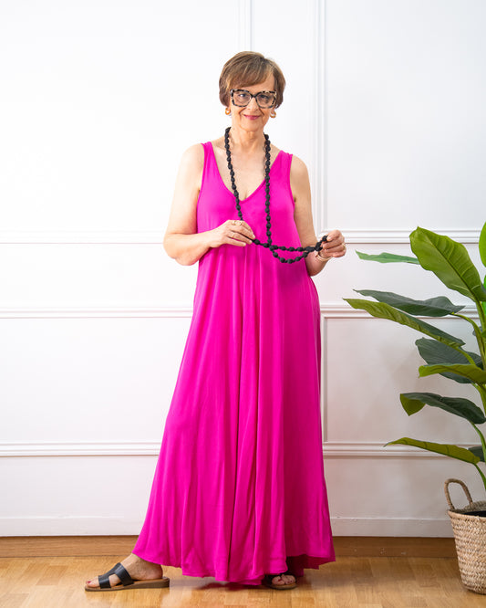 VESTIDO VERONA ROSA FUCSIA