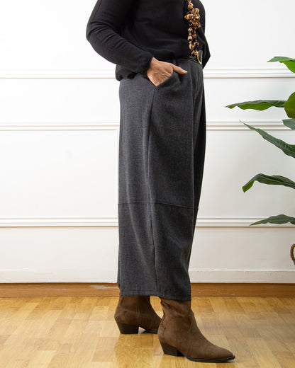 PANTALÓN GLOBO GRIS