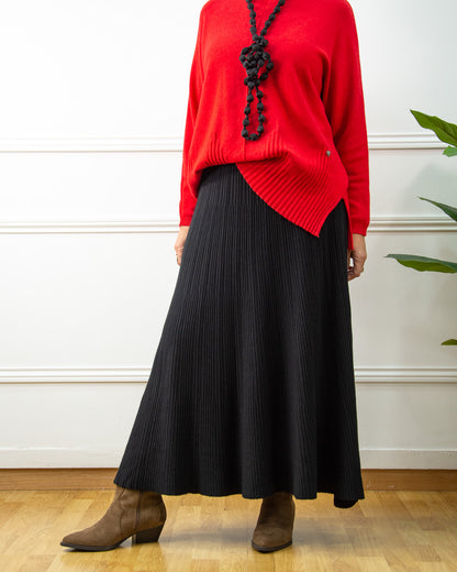 FALDA PUNTO OVER NEGRO