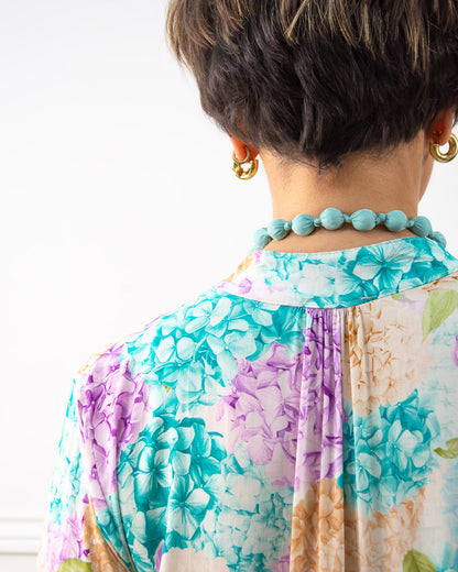 VESTIDO JARDÍN TURQUESA