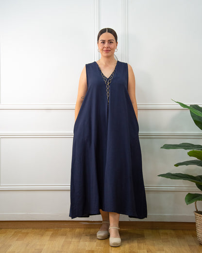 VESTIDO ZAIRA AZUL MARINO