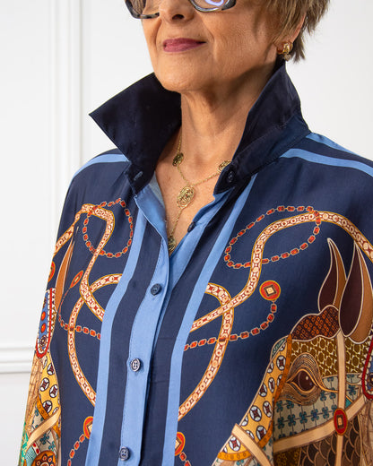 BLUSA CABALLO AZUL