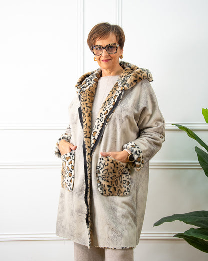 ABRIGO LEOPARDO BLANCO