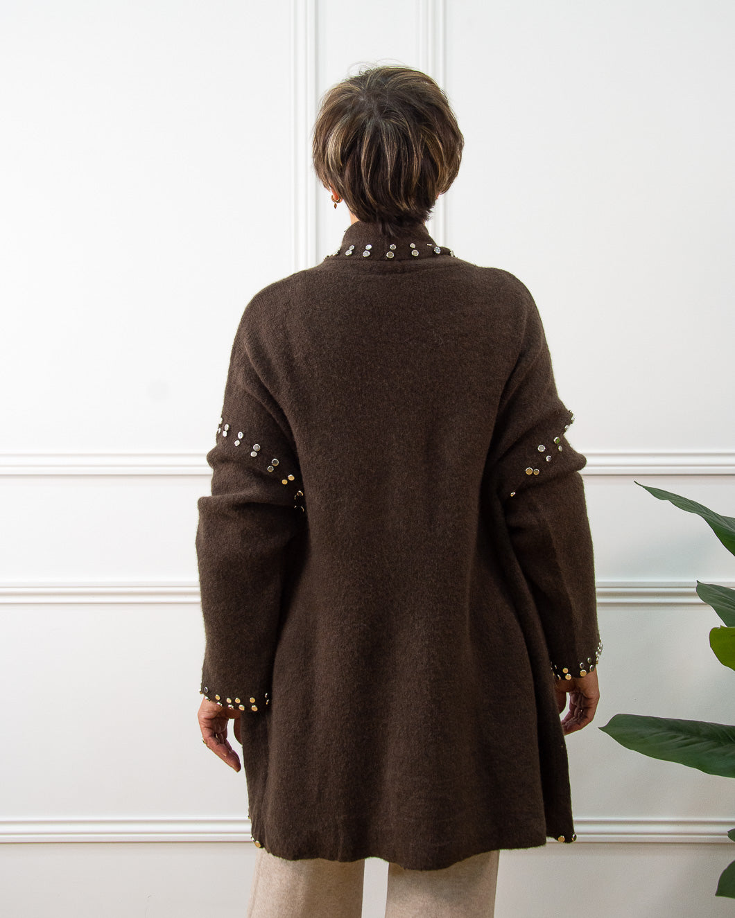 CHAQUETA TACHAS MARRÓN