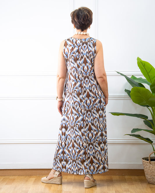 VESTIDO NINA MARRON