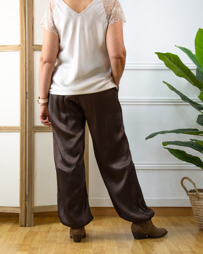 PANTALÓN BOMBACHO MARRÓN