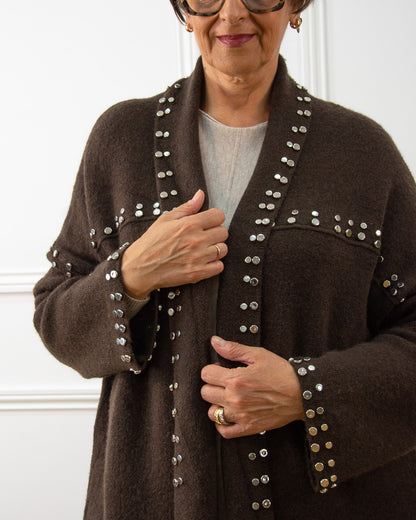 CHAQUETA TACHAS MARRÓN