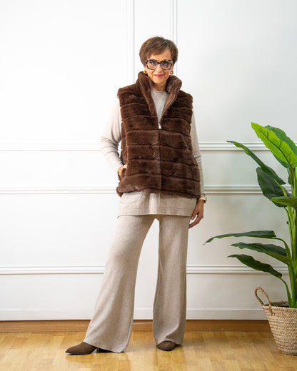 CHALECO ANDREA MARRÓN