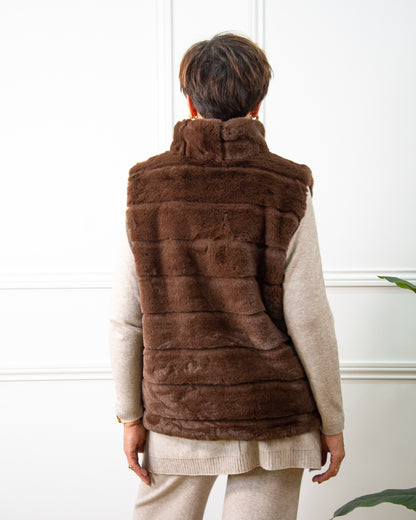 CHALECO ANDREA MARRÓN