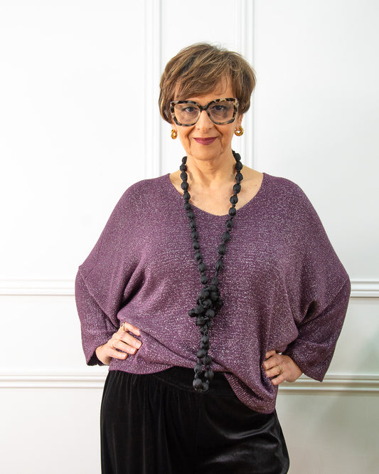 JERSEY BRILLO BERENJENA