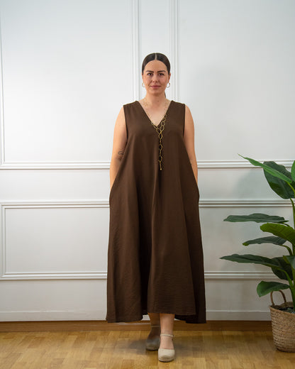 VESTIDO ZAIRA CHOCOLATE