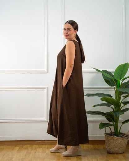 VESTIDO ZAIRA CHOCOLATE