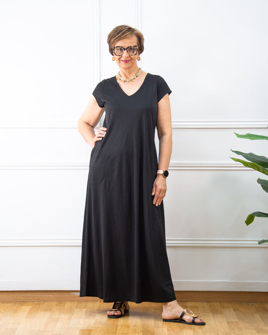 VESTIDO VENEZIA PICO NEGRO