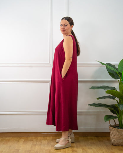 VESTIDO ZAIRA GRANATE