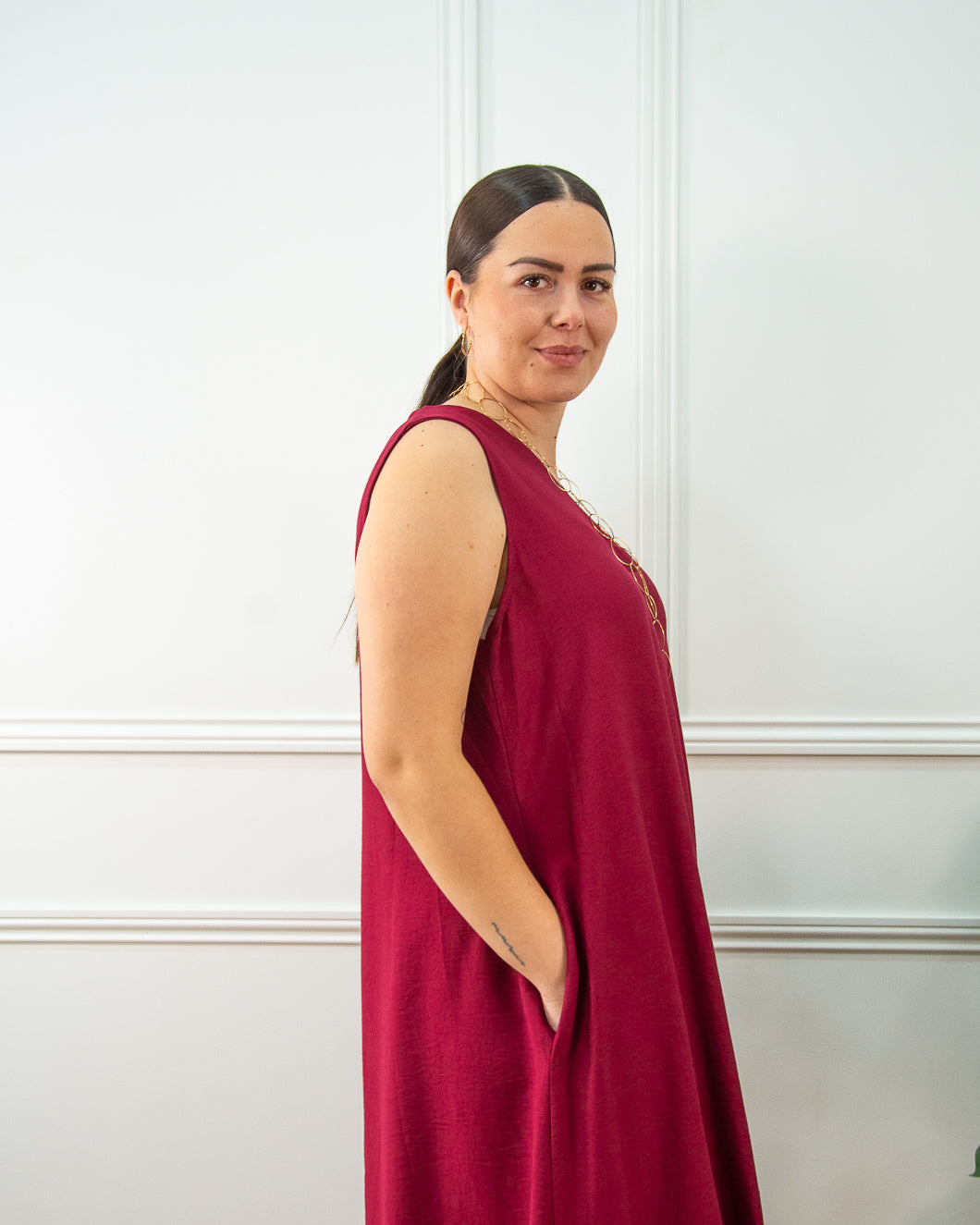 VESTIDO ZAIRA GRANATE