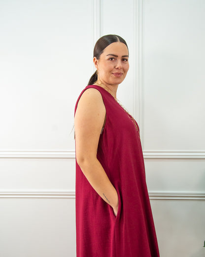 VESTIDO ZAIRA GRANATE