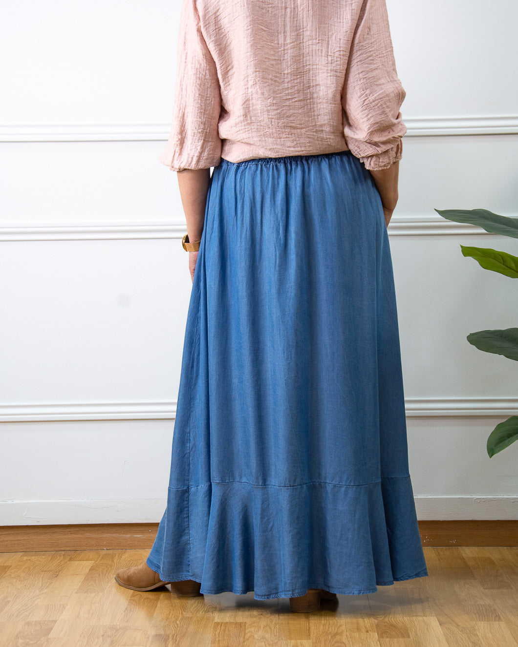 FALDA VAQUERA AZUL
