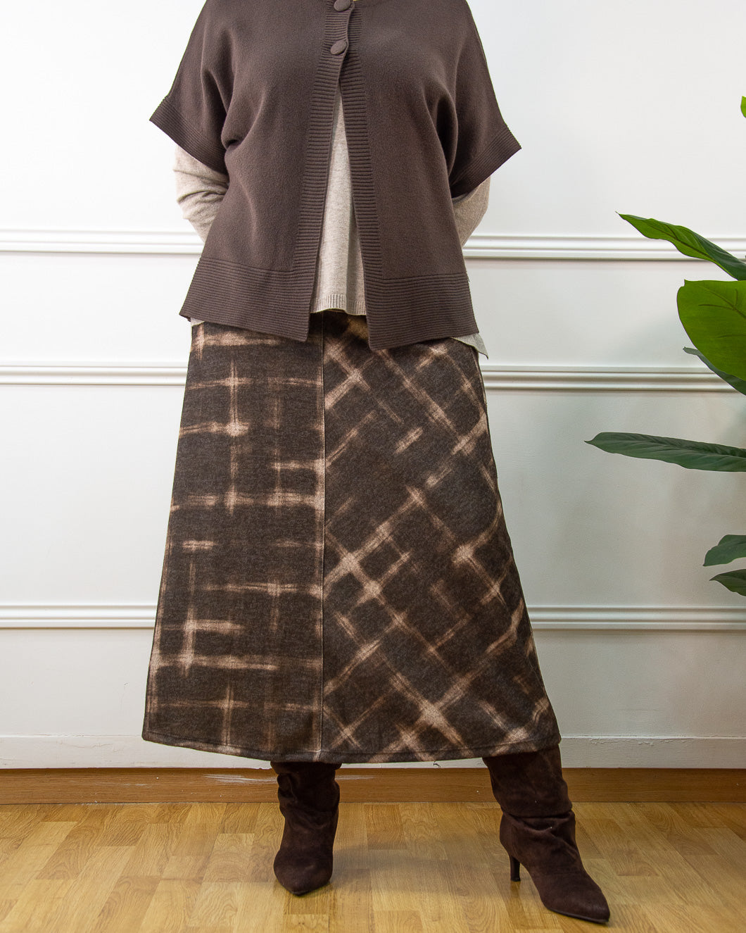 FALDA INDIGO MARRÓN