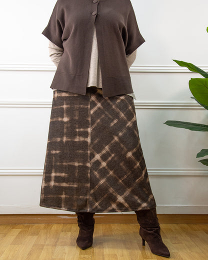 FALDA INDIGO MARRÓN