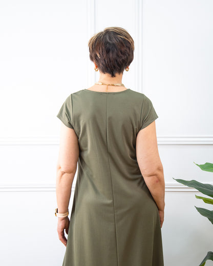 VESTIDO VENEZIA PICO KAKI