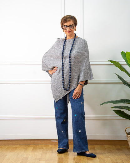 PONCHO KIKA GRIS