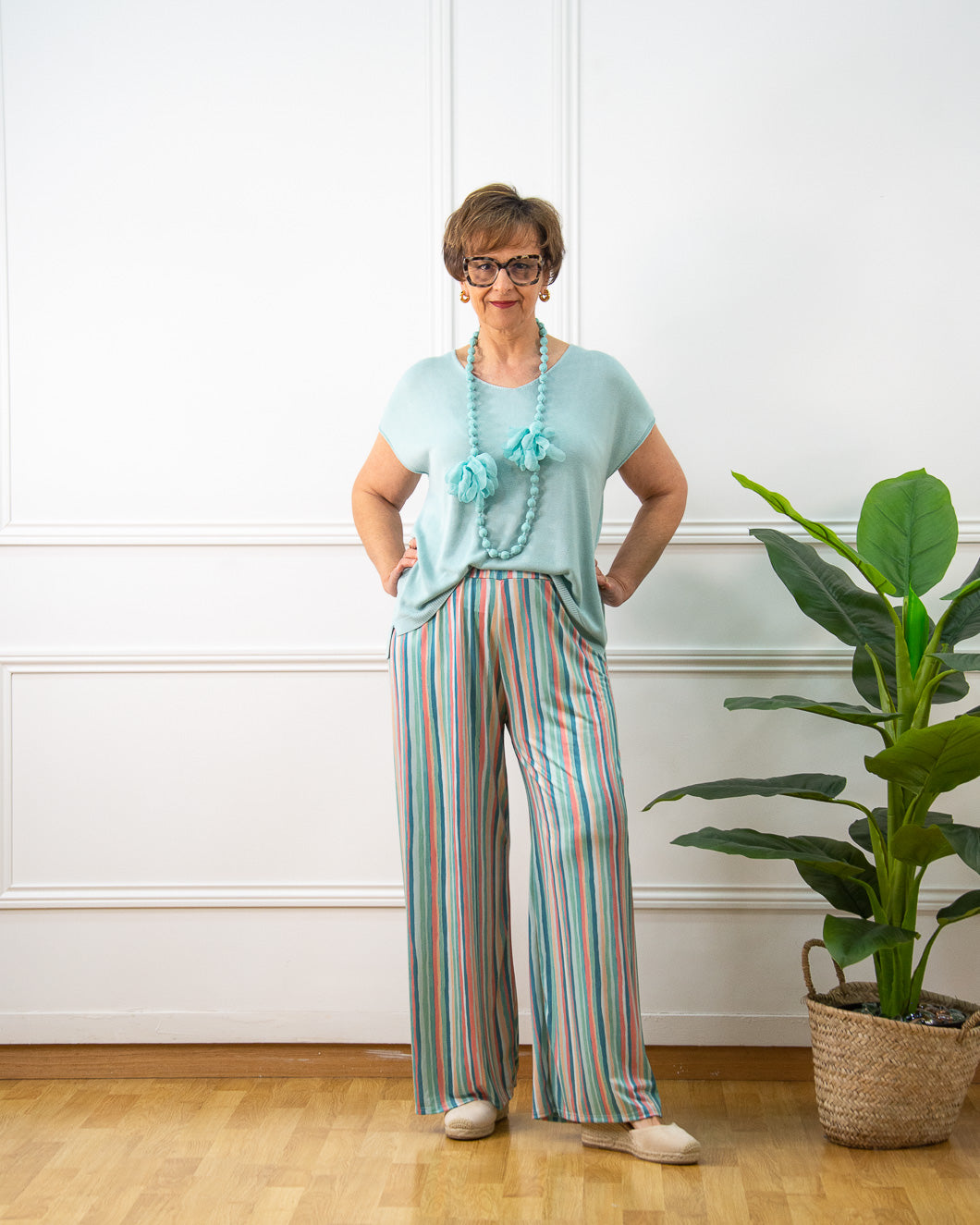 PANTALÓN ALLEGRA VERDE AGUA
