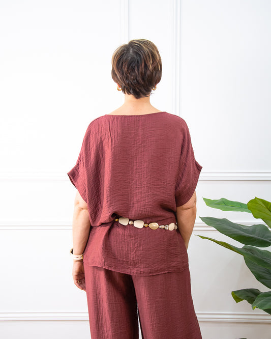 BLUSA MILÁN CIRUELA
