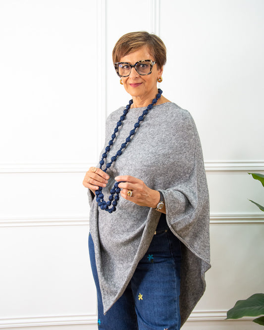 PONCHO KIKA GRIS
