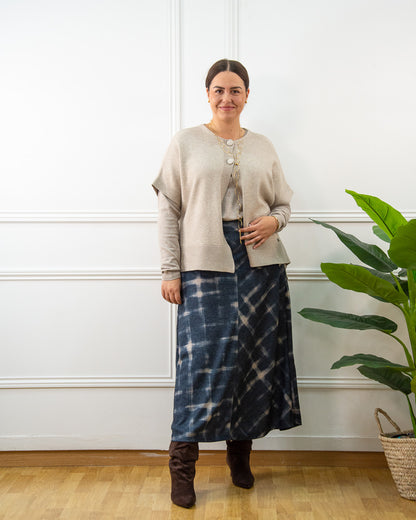 FALDA INDIGO AZUL