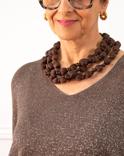 JERSEY BRILLO MARRÓN