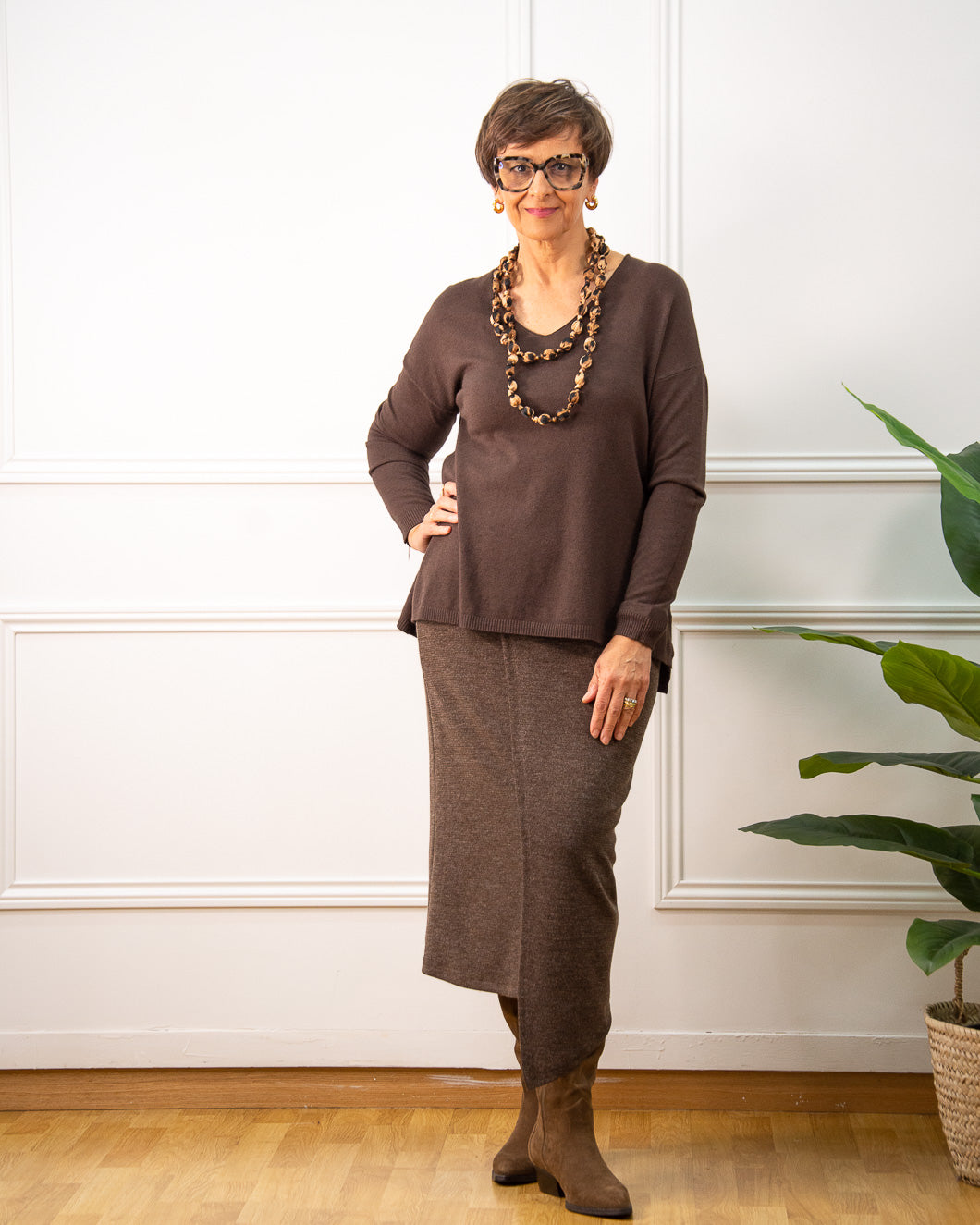 JERSEY BÁSICO MARRÓN