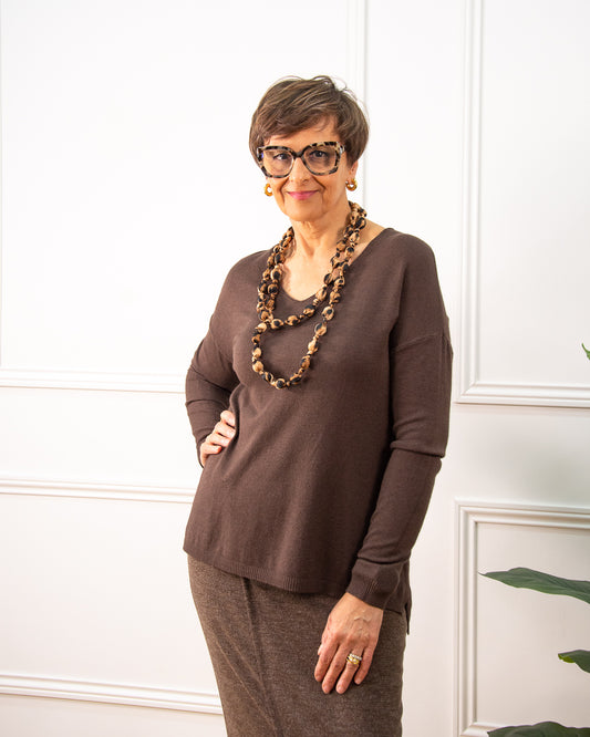 JERSEY BÁSICO MARRÓN