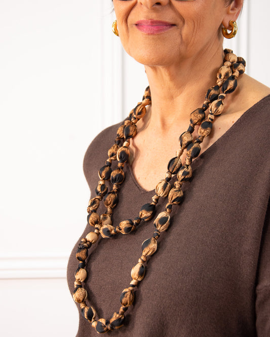 COLLAR SEDA LEOPARDO