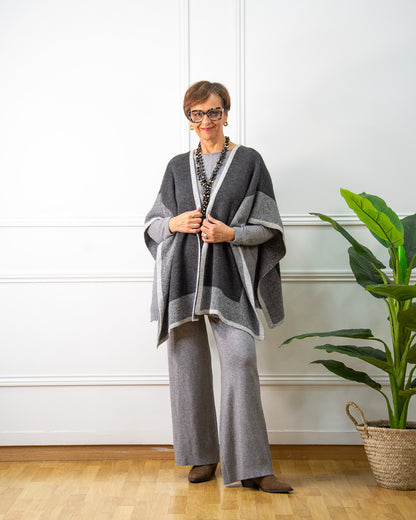 PONCHO NURIA GRIS