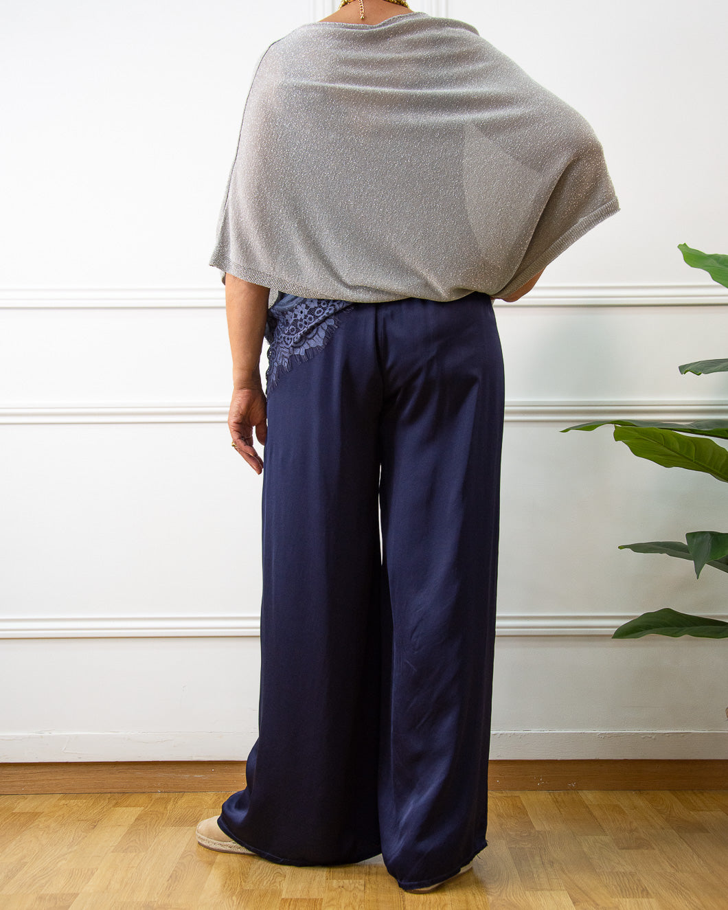 PANTALÓN RASO RECTO AZUL