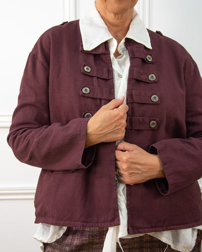 CHAQUETA NAPOLEÓNICA BERENJENA