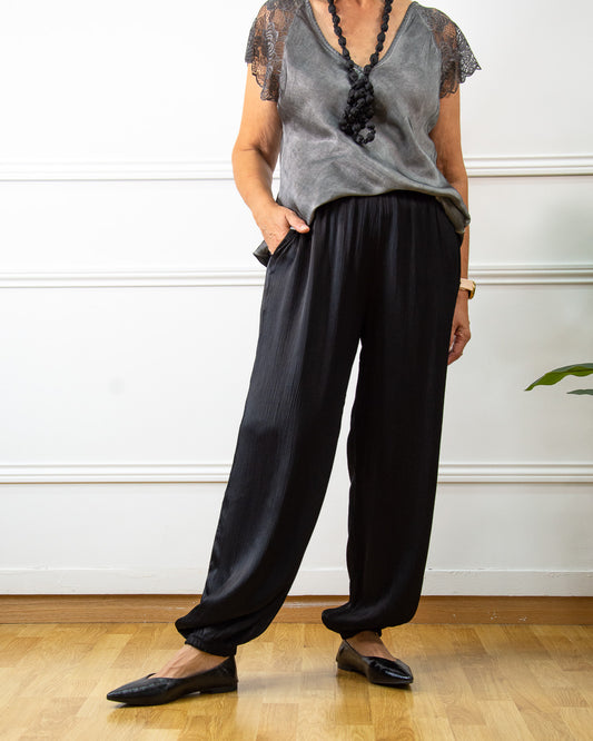 PANTALÓN BOMBACHO NEGRO