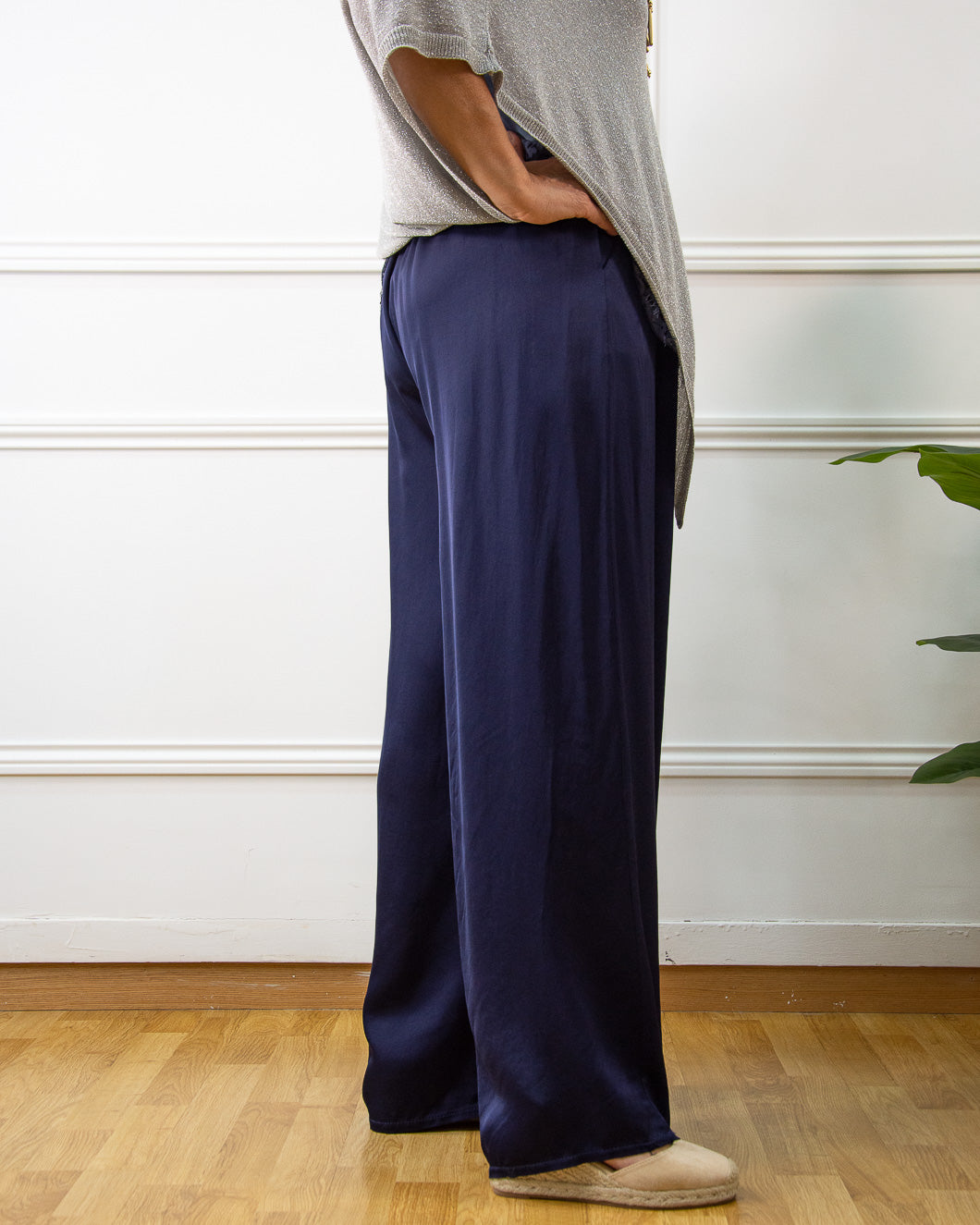 PANTALÓN RASO RECTO AZUL