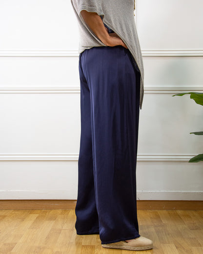 PANTALÓN RASO RECTO AZUL