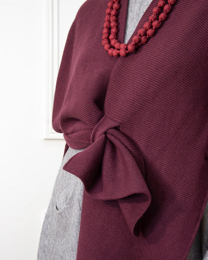 PONCHO BOTÓN GRANATE