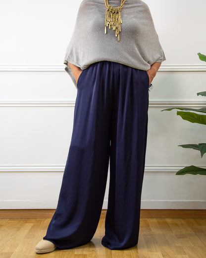 PANTALÓN RASO RECTO AZUL
