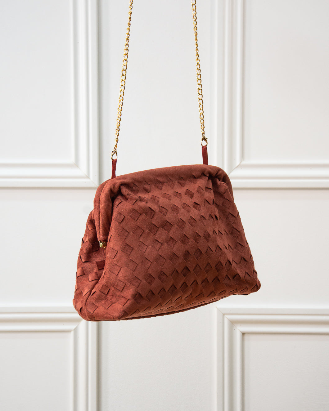 BOLSO TRENZADO TEJA