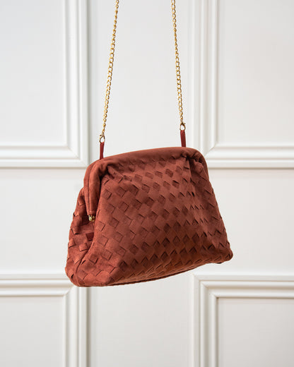 BOLSO TRENZADO ASAS TEJA