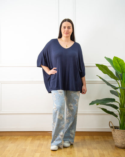 JERSEY PONCHO AZUL MARINO