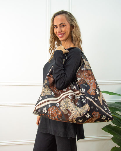 BOLSO TIGRE TRAPECIO MARRÓN