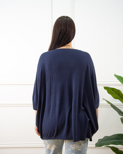 JERSEY PONCHO AZUL MARINO