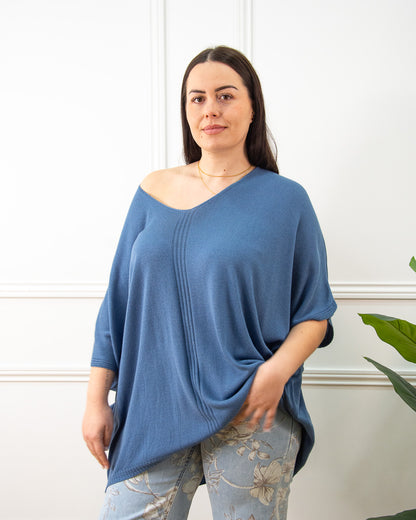 JERSEY PONCHO AZUL VAQUERO