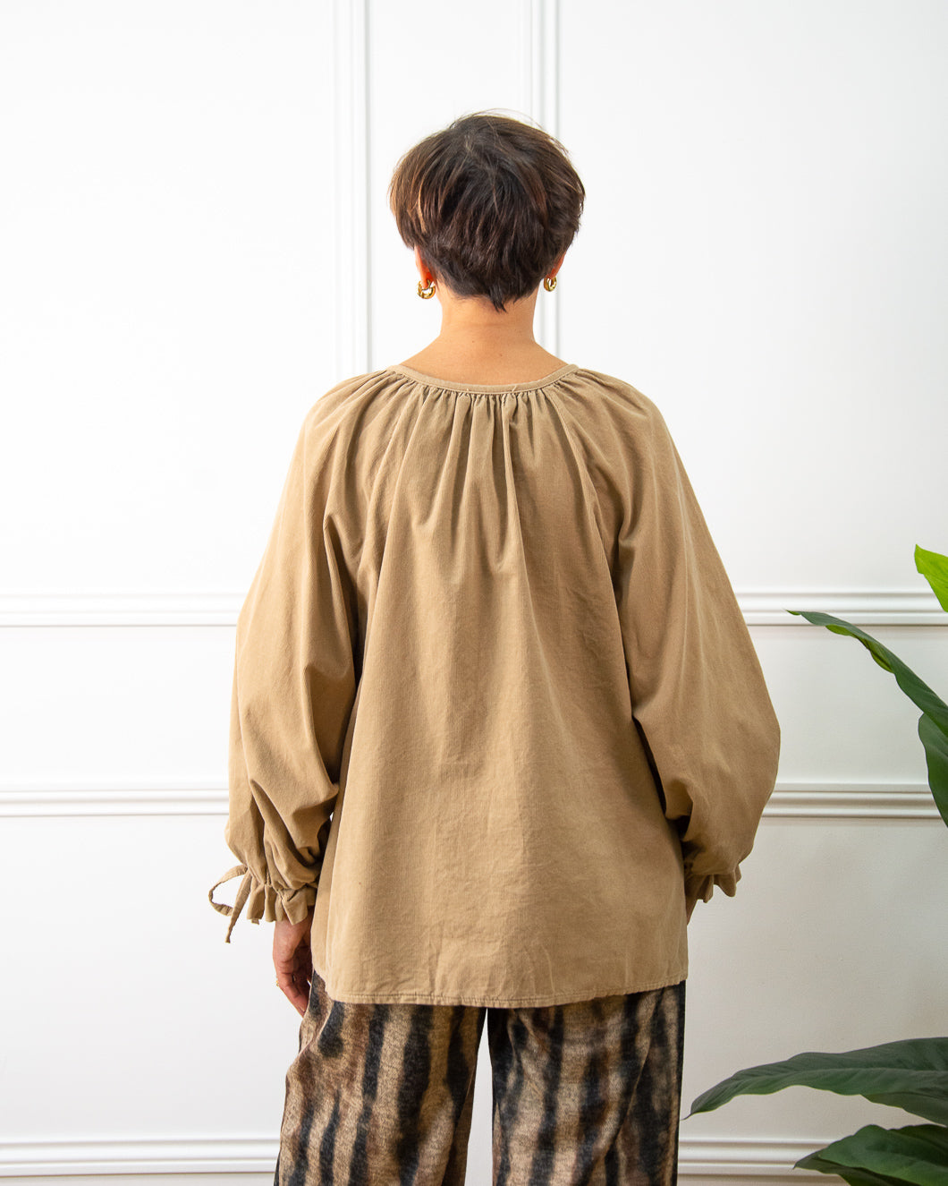 BLUSA PANA CAMEL
