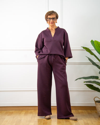 PANTALÓN CHANDALL BURDEOS