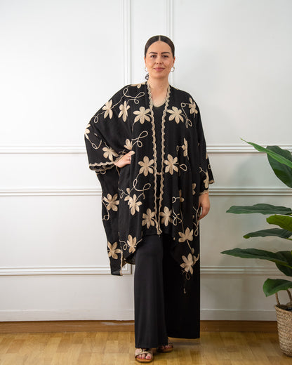 KIMONO BORDADO NEGRO